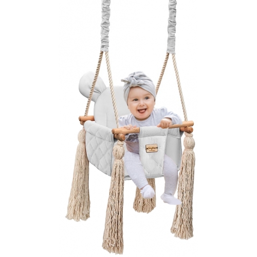 Huśtawka VelvetSwing Gray / BABYSTEPS